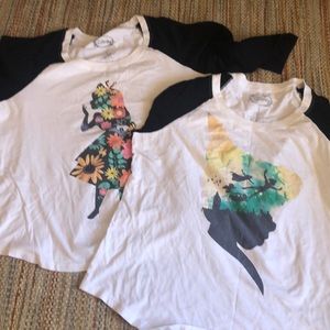 2 Plus Size Disney Raglan Shirts